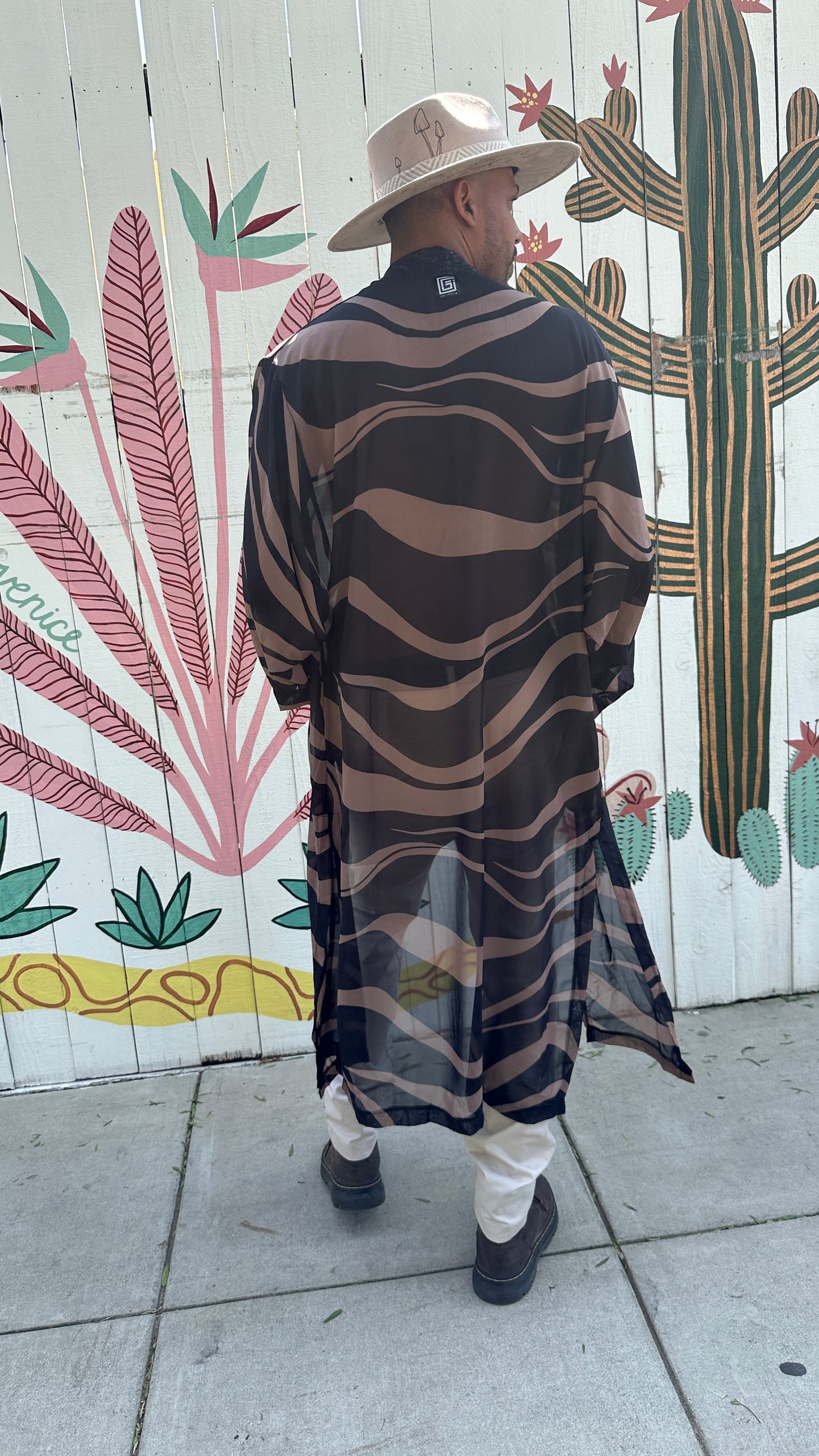 Ebony Chiffon kimono robe