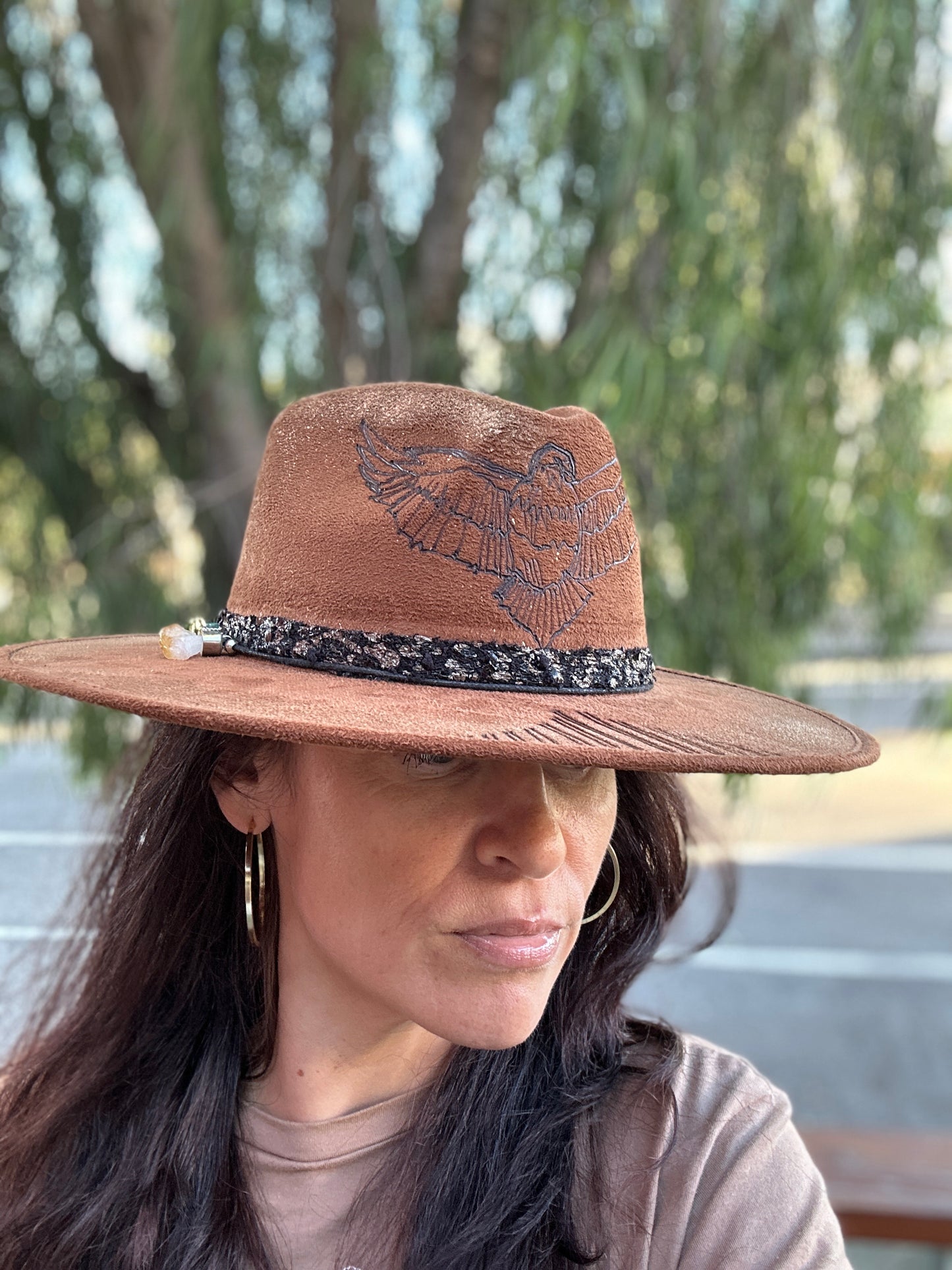 Art hat/ one-of-a-kind/fedora/ unisex hat/ widebrim fedora