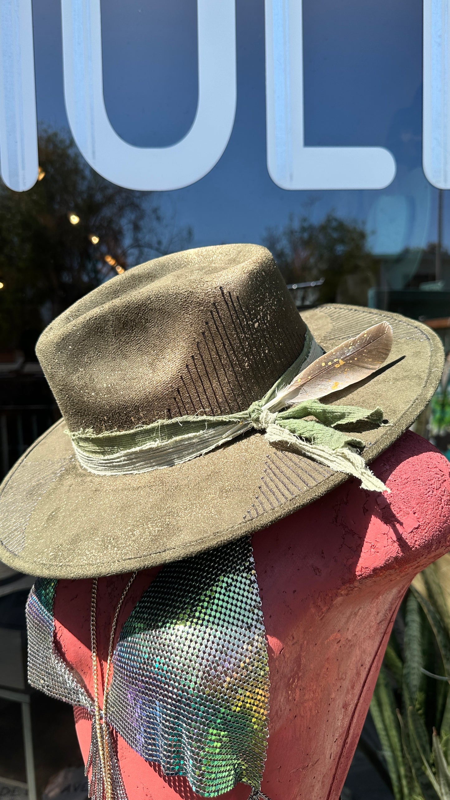 Art hat/ one-of-a-kind/fedora/ unisex hat/ widebrim fedora