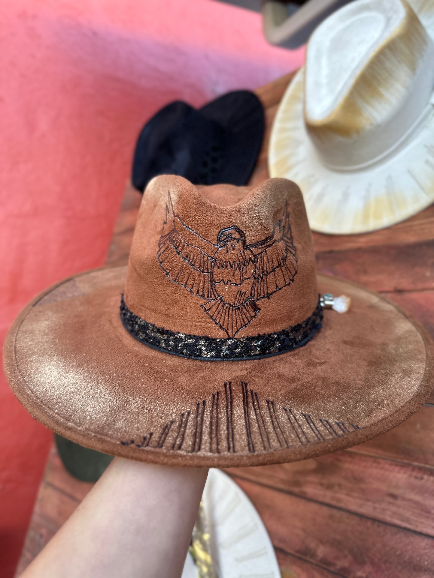 Art hat/ one-of-a-kind/fedora/ unisex hat/ widebrim fedora