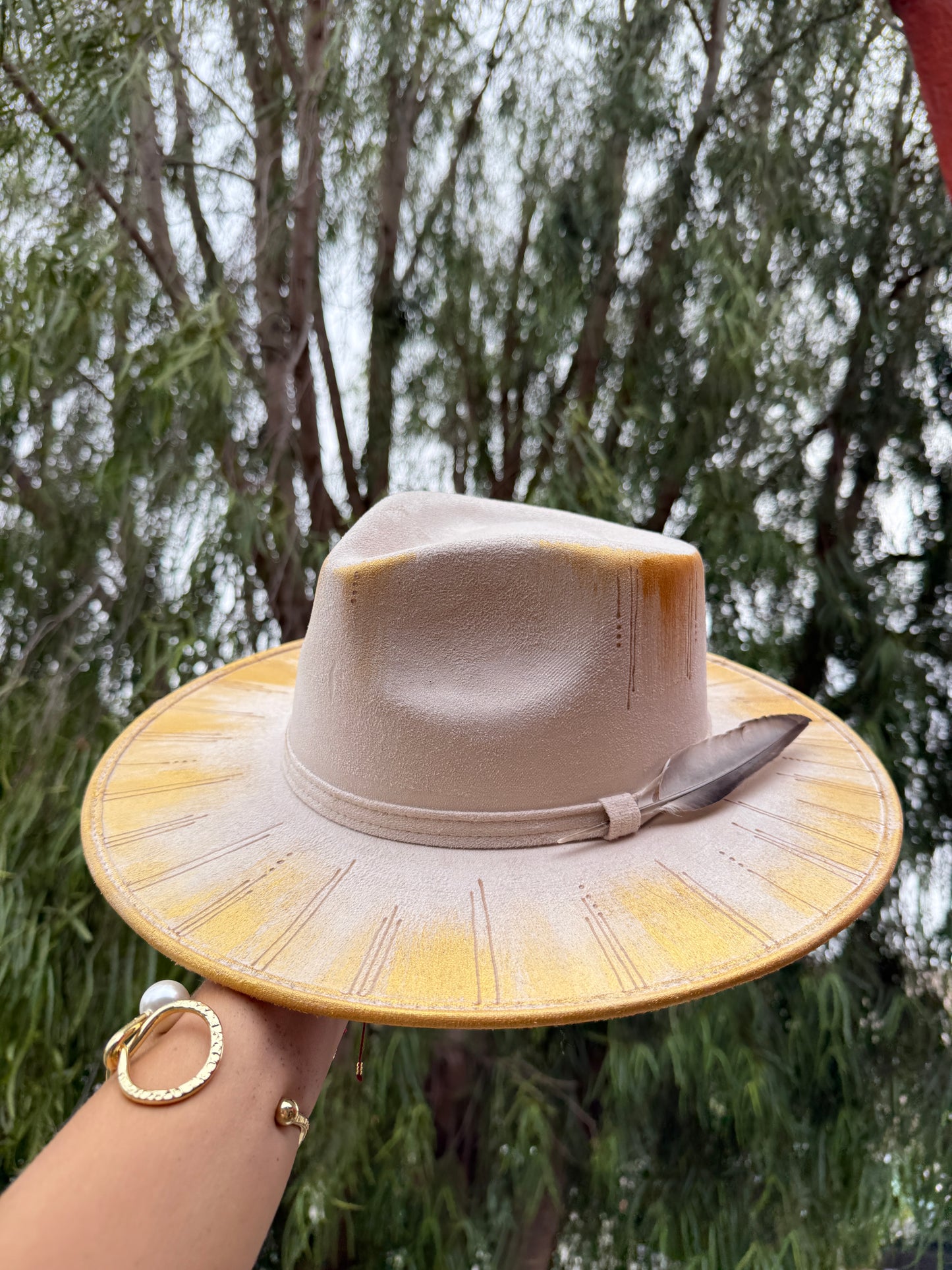 Art hat/ one-of-a-kind/fedora/ unisex hat/ widebrim fedora