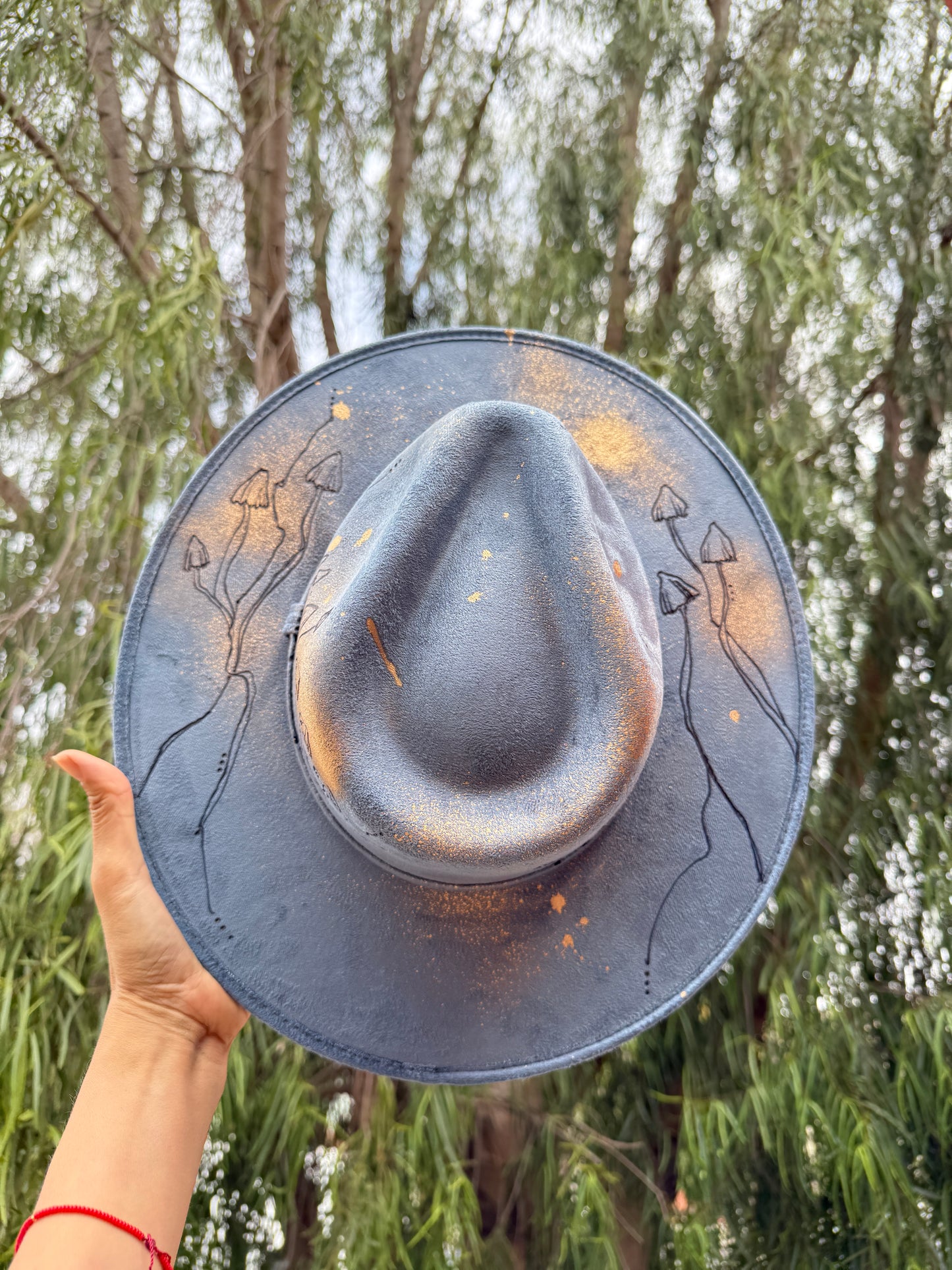 Art hat/ one-of-a-kind/fedora/ unisex hat/ widebrim fedora