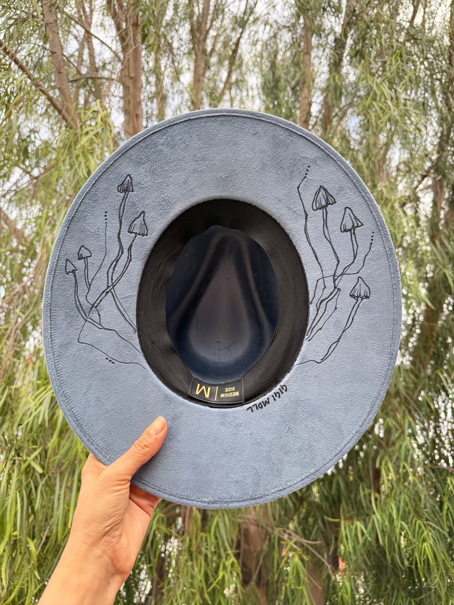 Art hat/ one-of-a-kind/fedora/ unisex hat/ widebrim fedora