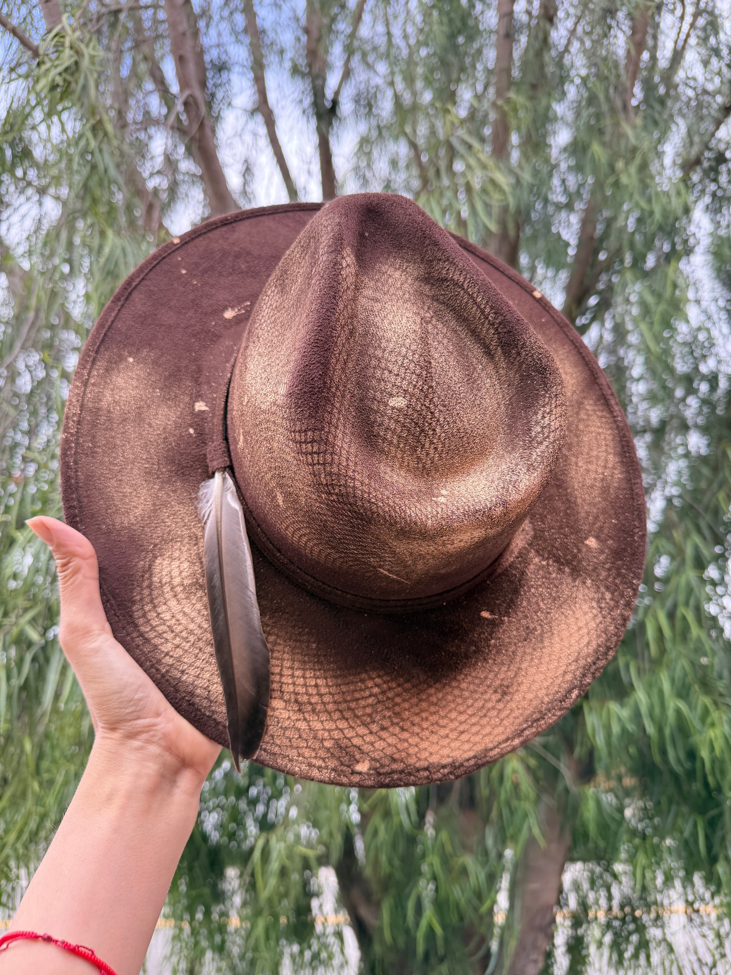 Art hat/ one-of-a-kind/fedora/ unisex hat/ widebrim fedora