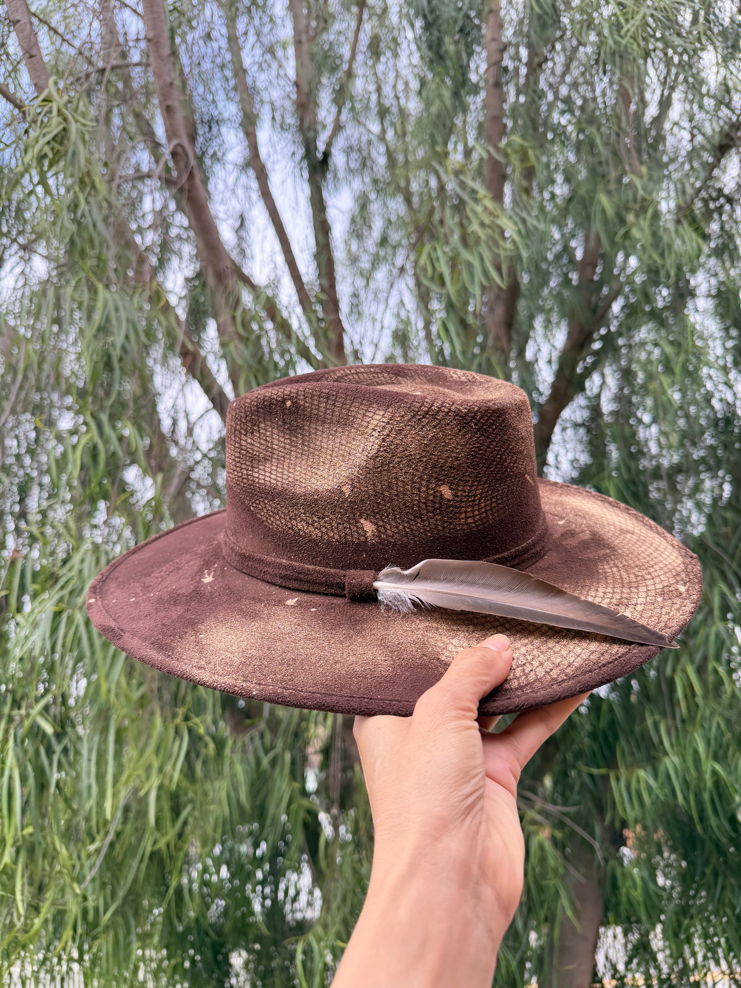 Art hat/ one-of-a-kind/fedora/ unisex hat/ widebrim fedora