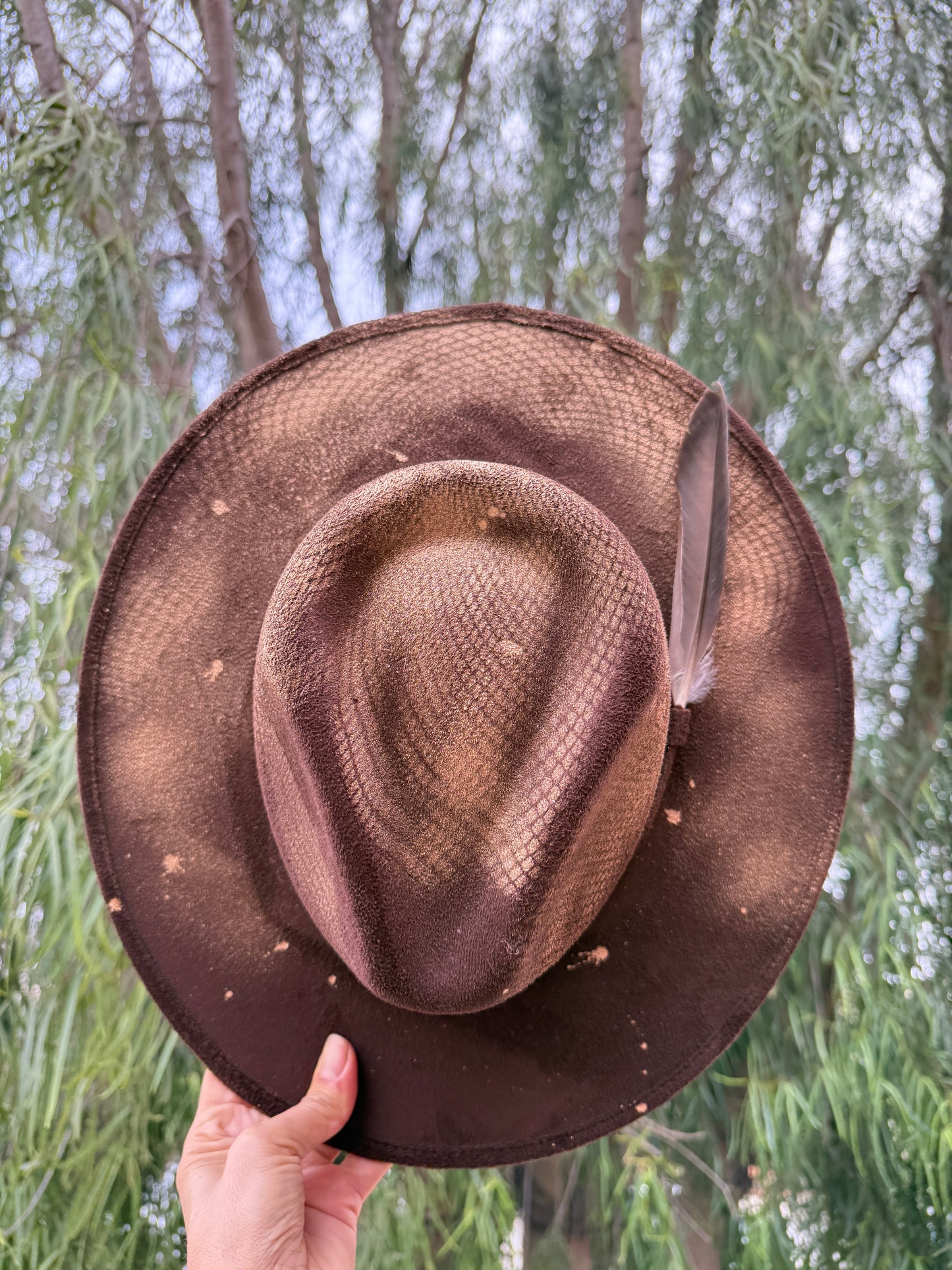 Art hat/ one-of-a-kind/fedora/ unisex hat/ widebrim fedora
