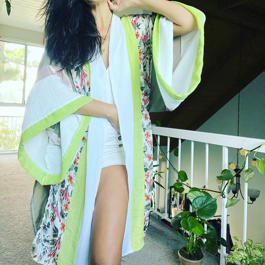 Green goddess kimono