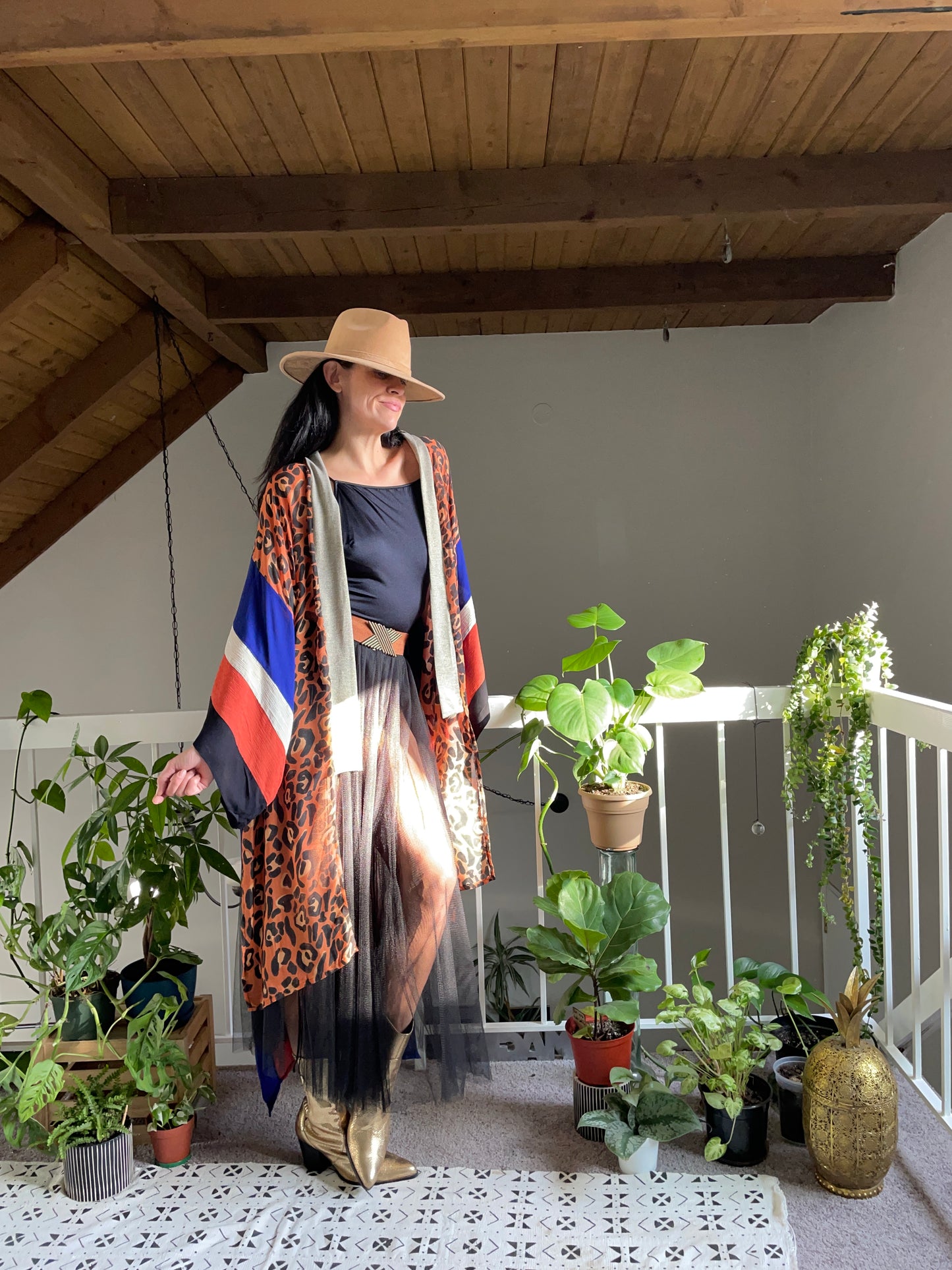 Royal cheetah kimono