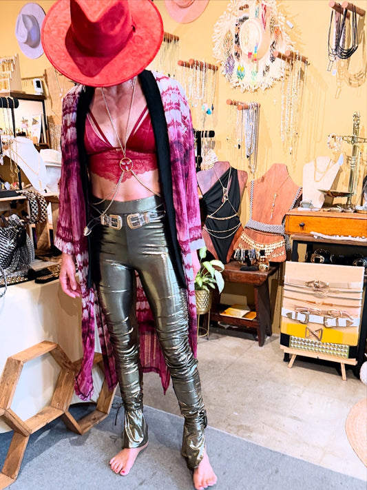 Karmin Tide Chiffon kimono robe