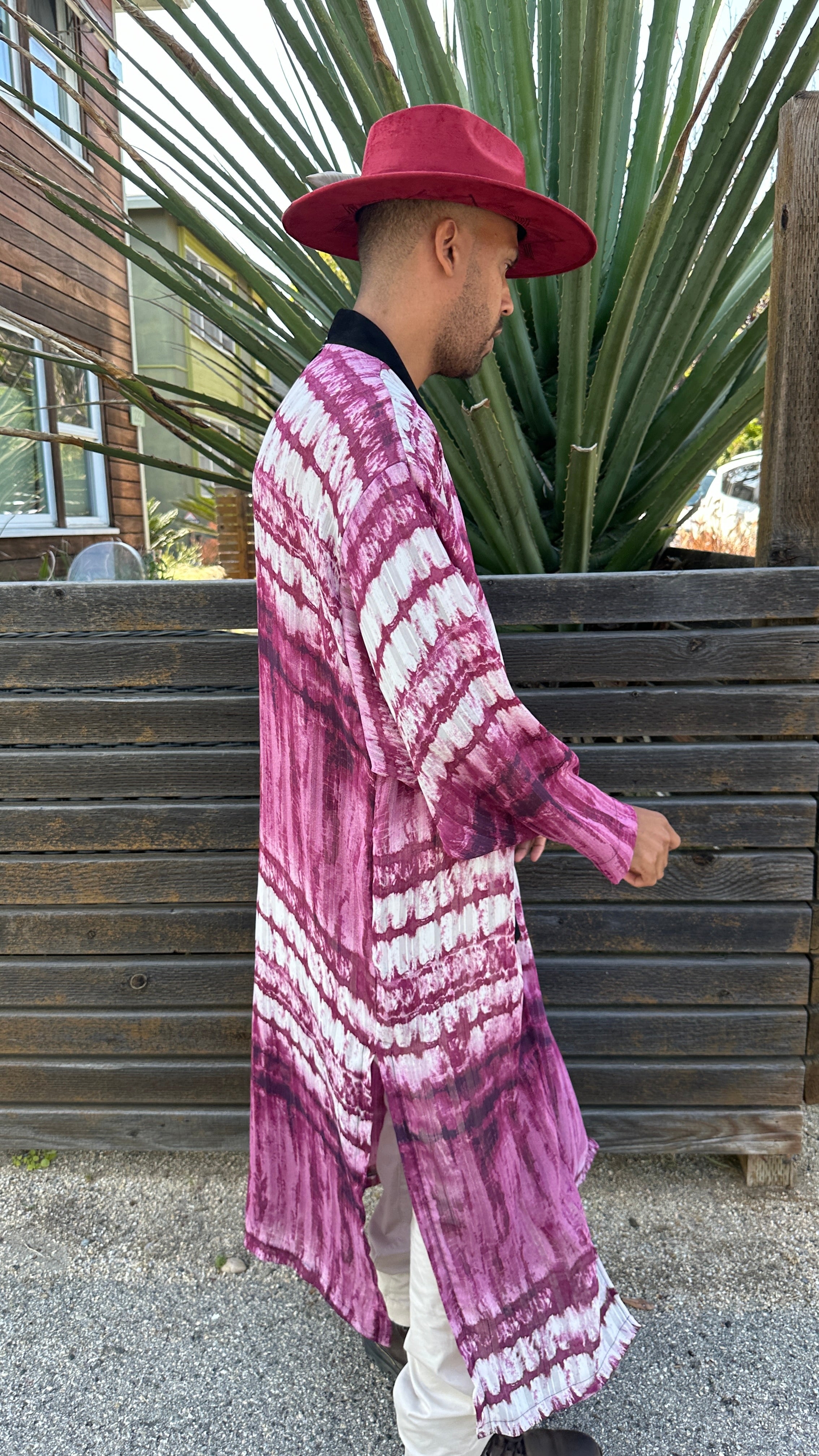 Karmin Tide Chiffon kimono robe