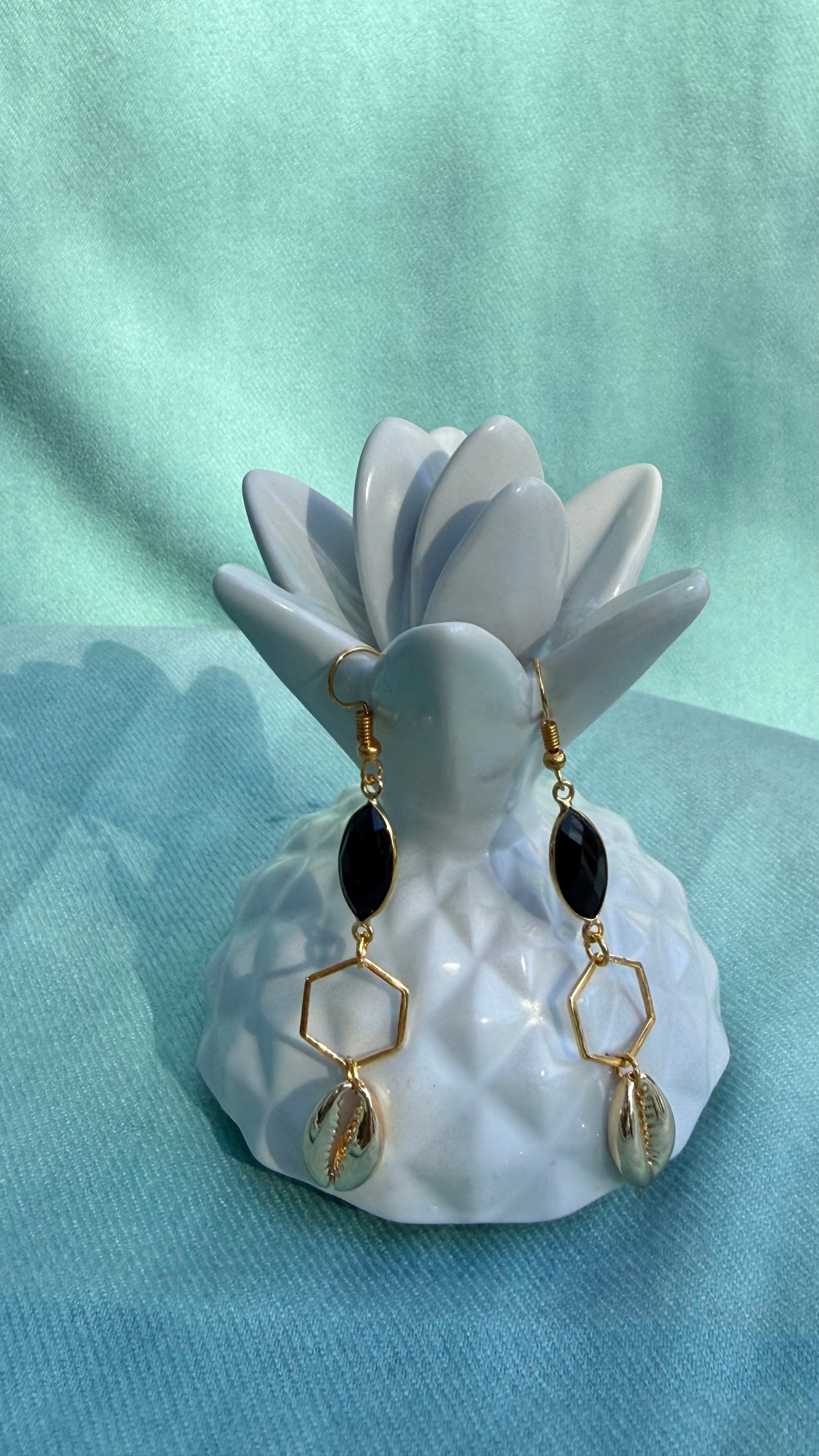 Real Gold-Plated Precious Stone Earrings | Nature Collection /GigiMoll