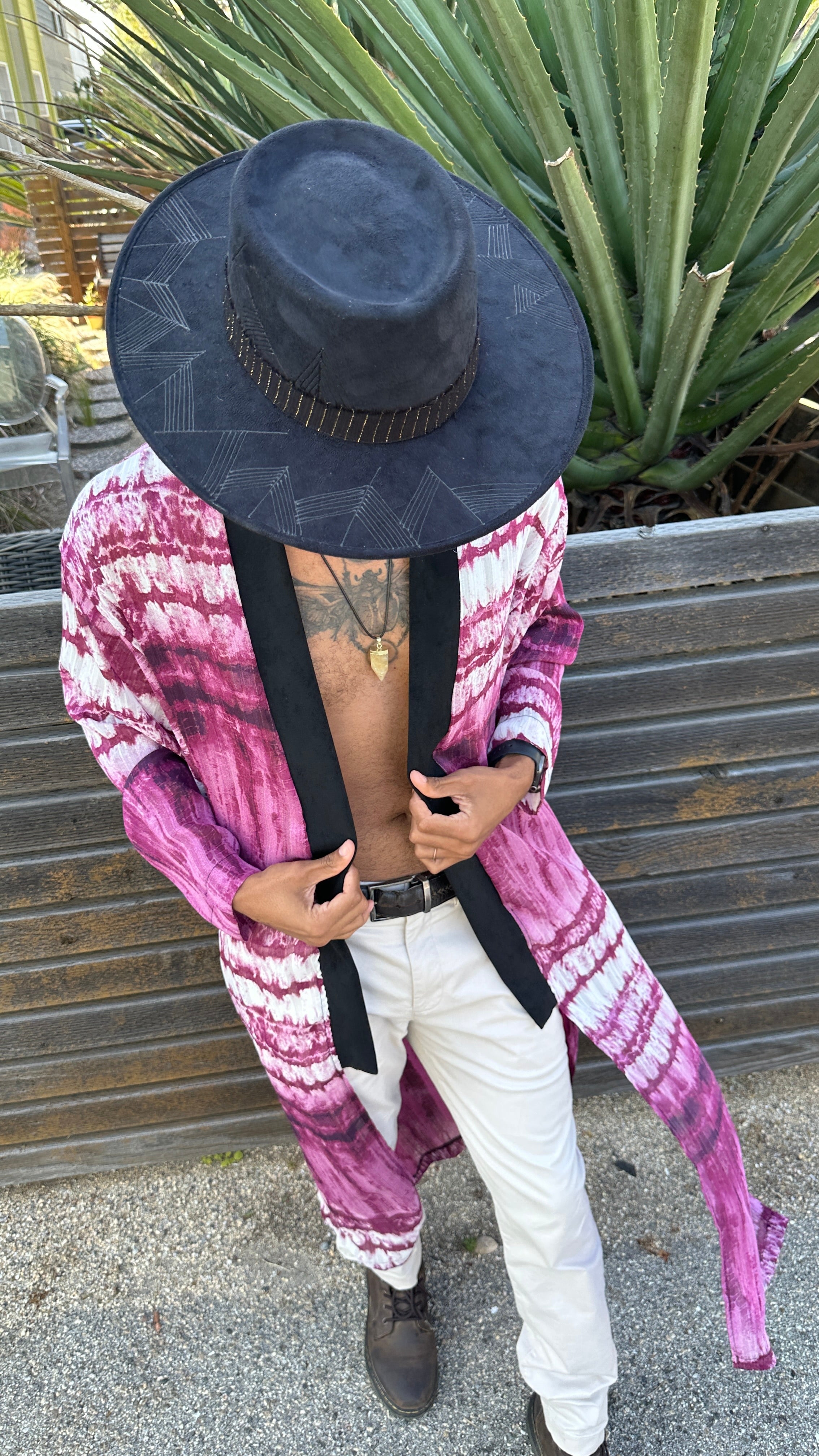 Karmin Tide Chiffon kimono robe