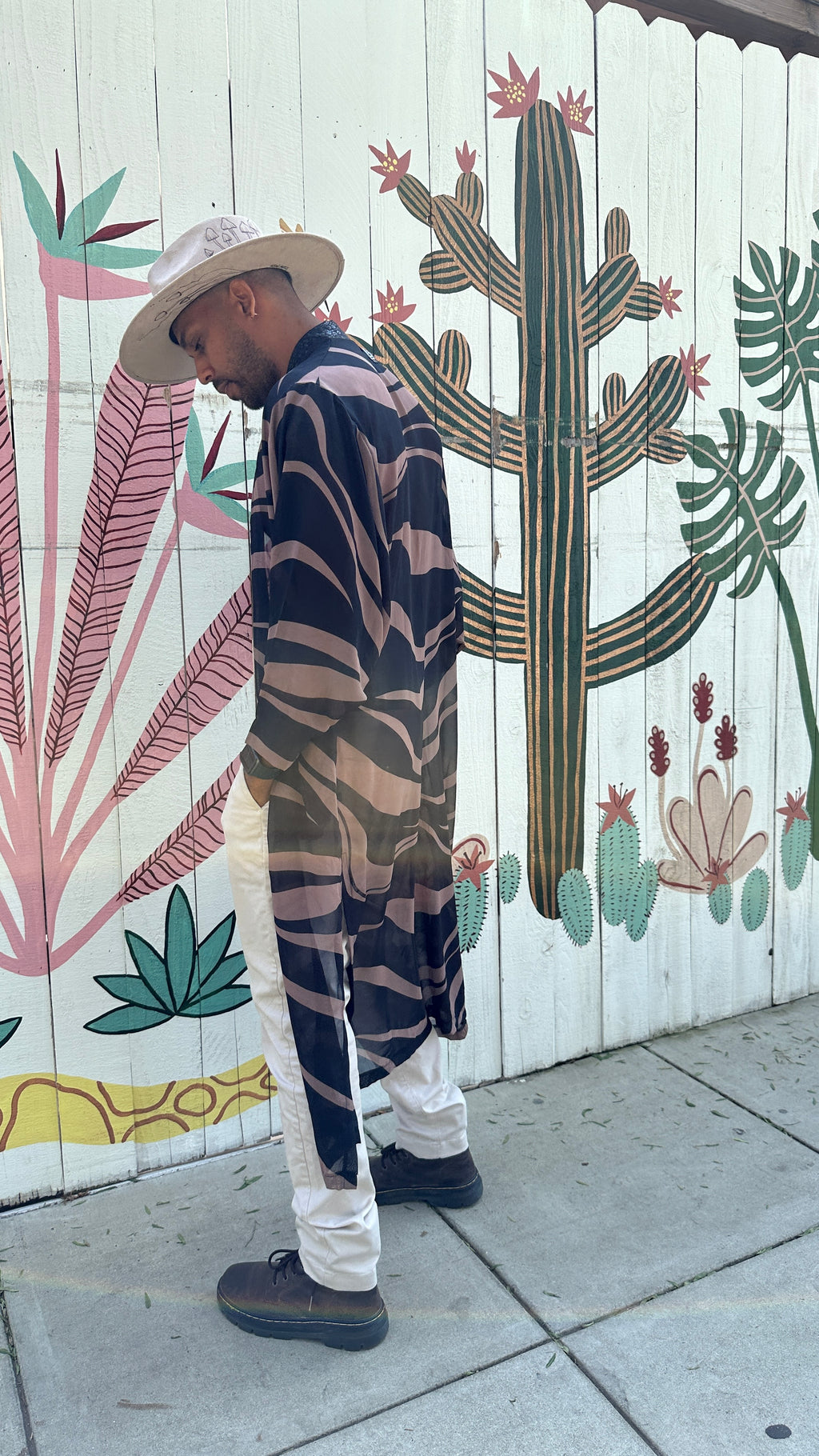 Ebony Chiffon kimono robe
