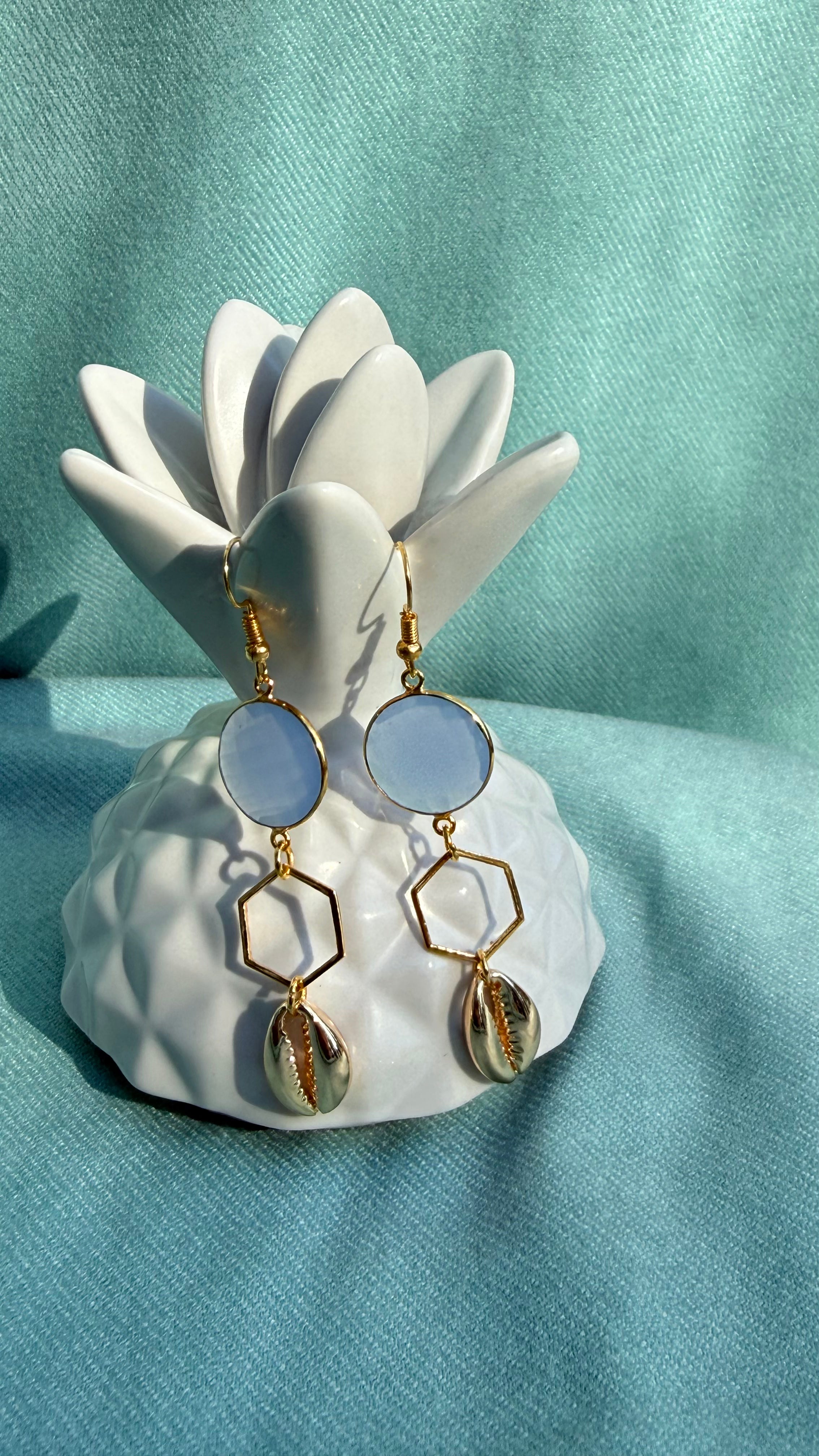 Real Gold-Plated Precious Stone Earrings | Nature Collection /GigiMoll