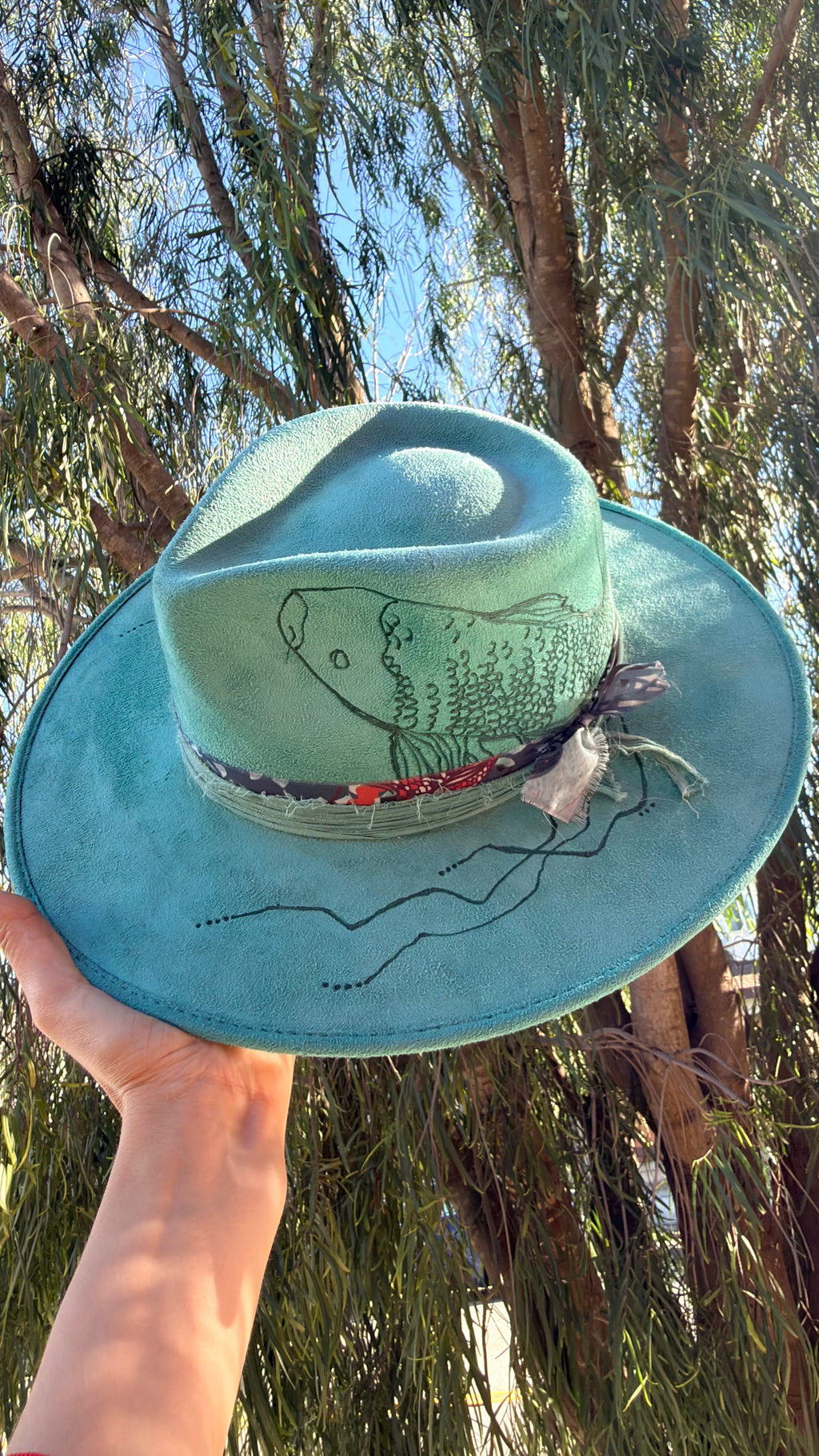 Lucky Koi Hat/ Teal