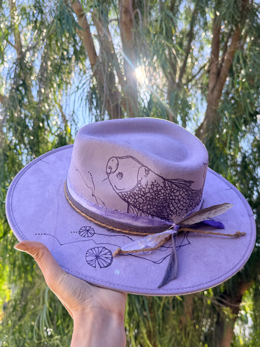 Lucky Koi Hat/ Lavender