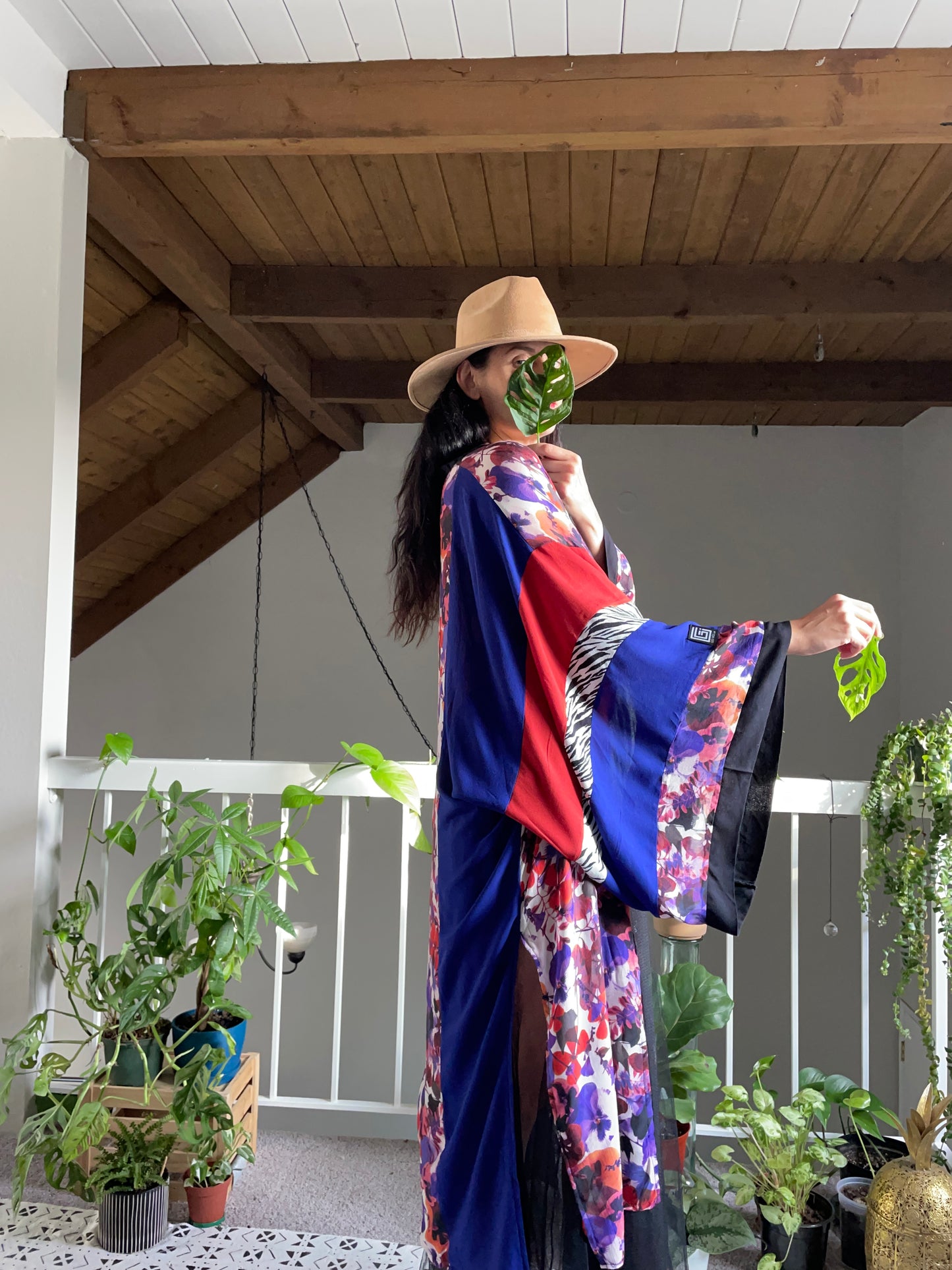 Purple haze unisex kimono