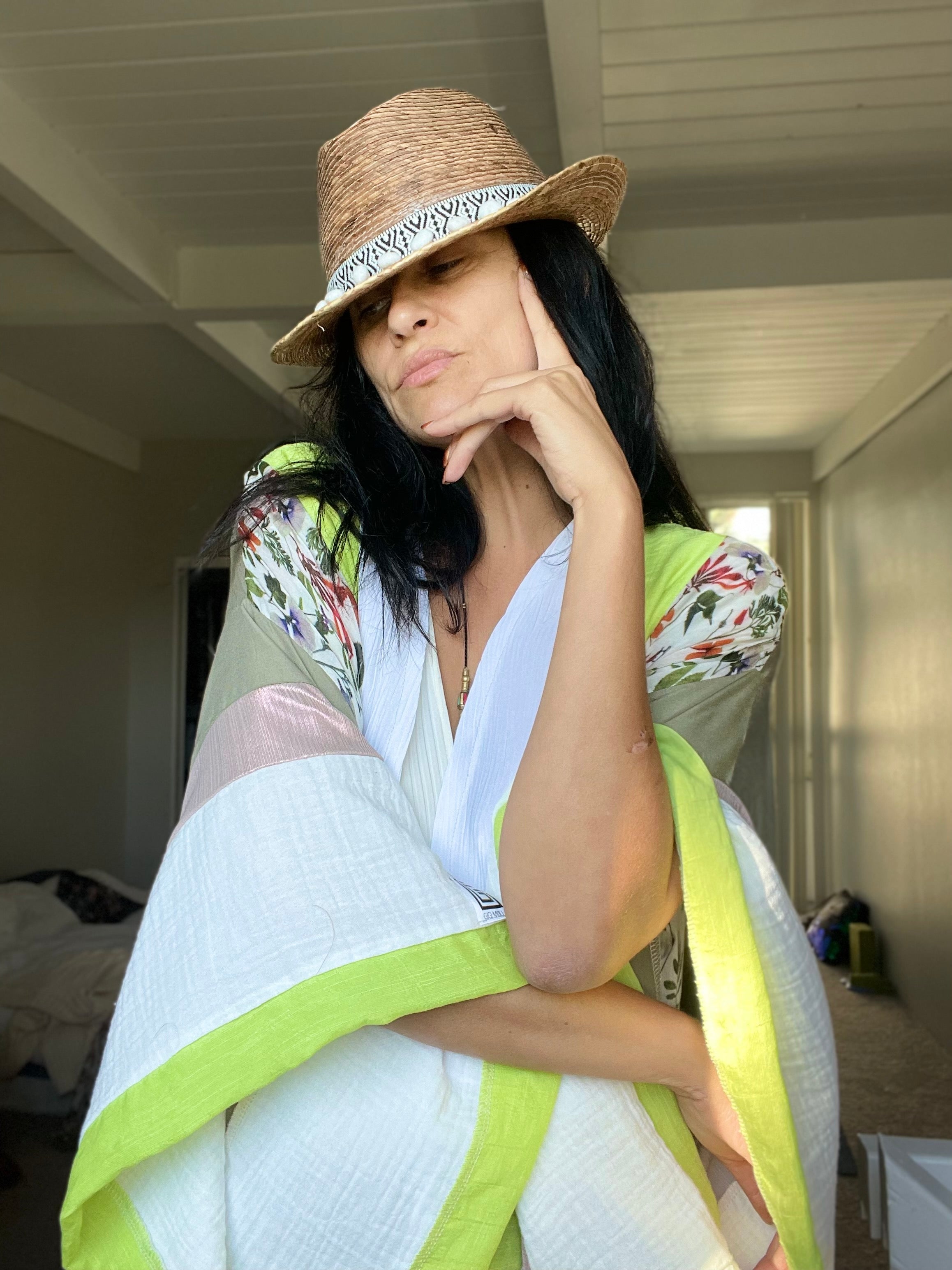 Green goddess kimono