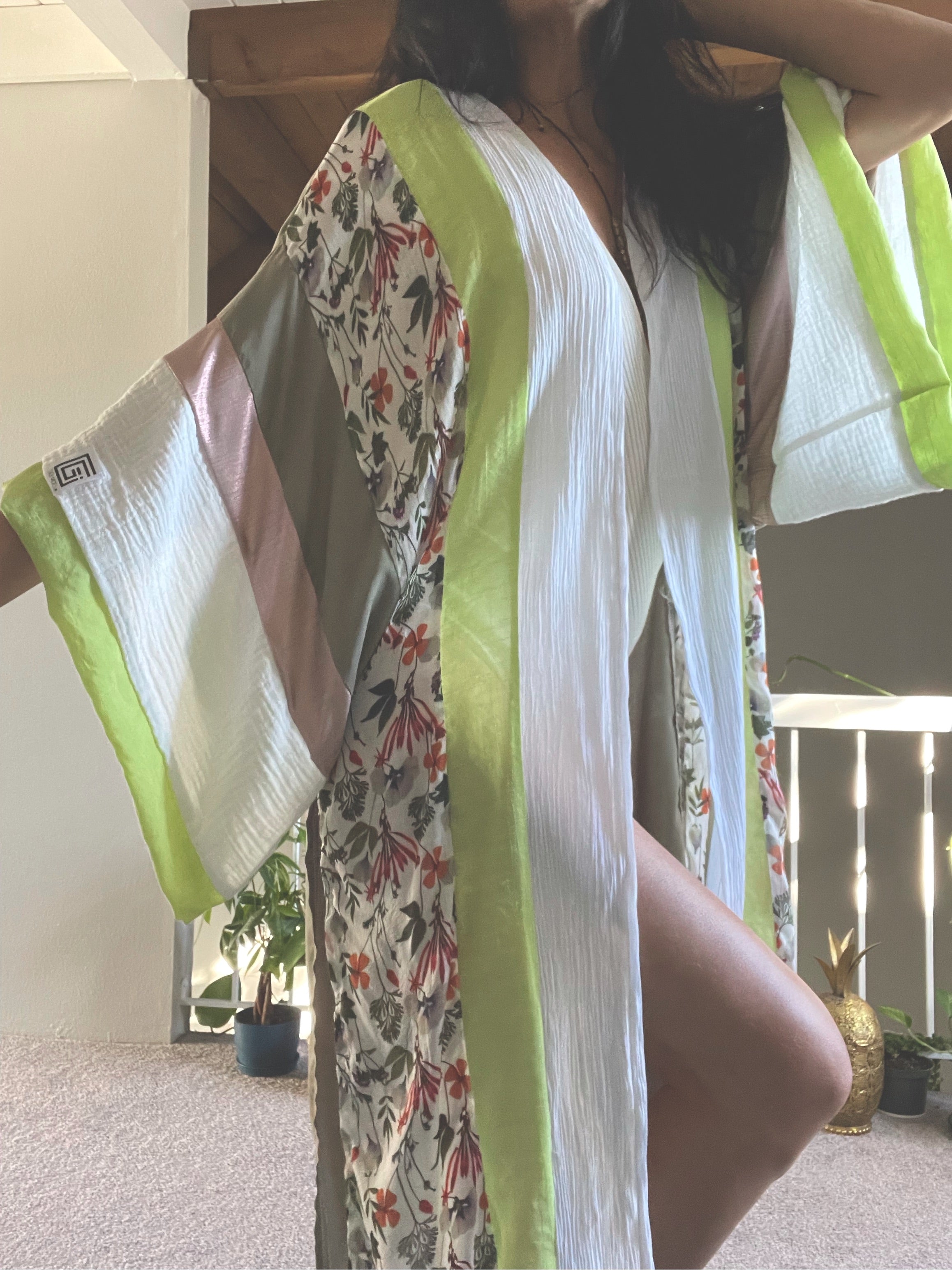 Green goddess kimono