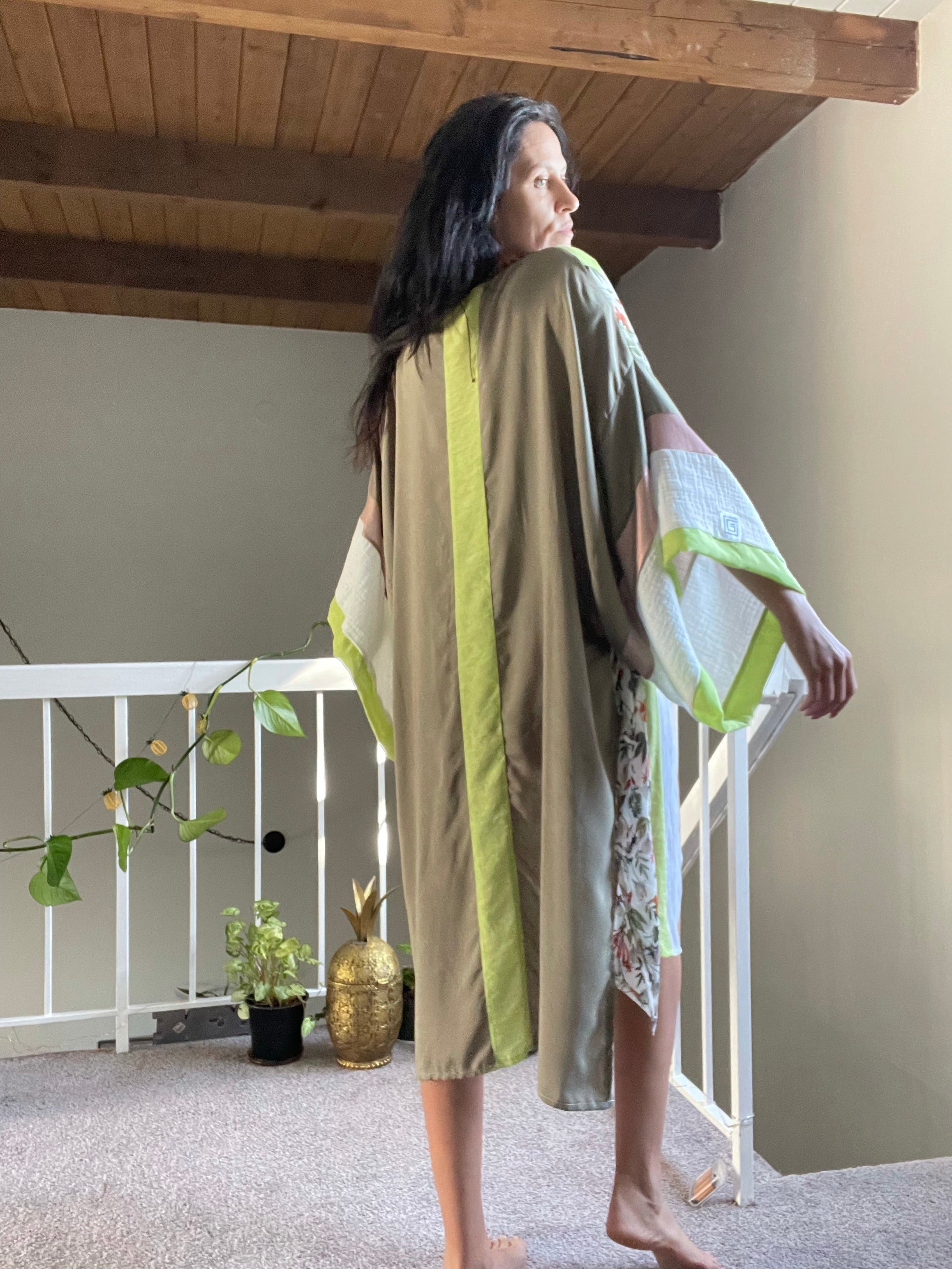 Green goddess kimono