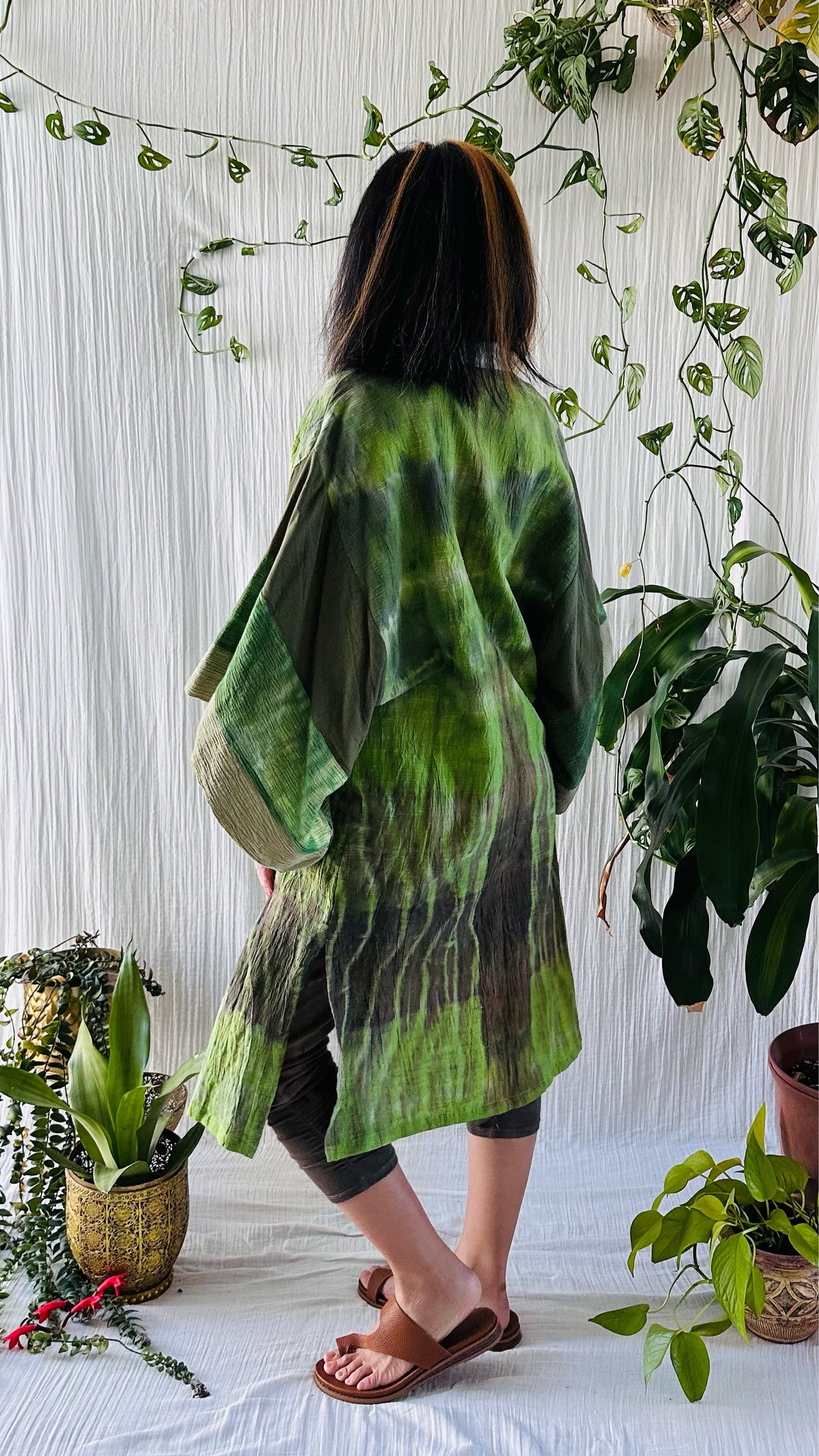 Earth 12,one of a kind, hand dyed, unisex, cotton, kimono, GigiMoll original, handmade